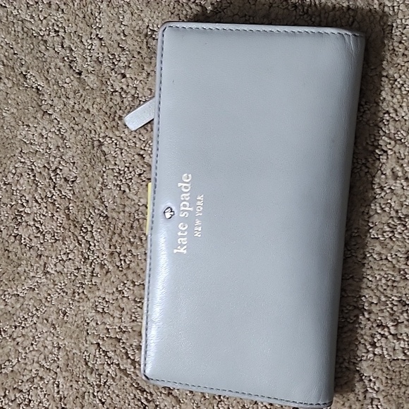kate spade Other - Kate Spade wallet medium size,grey& yellow